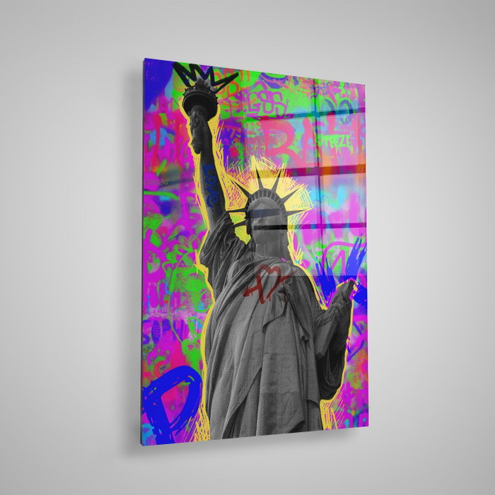 Wallity Cuadro Decorativo de Vidrio Templado Multicolor 70 x 100 cm